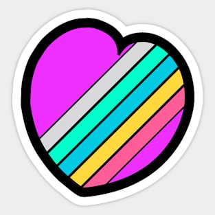 80s heart Sticker